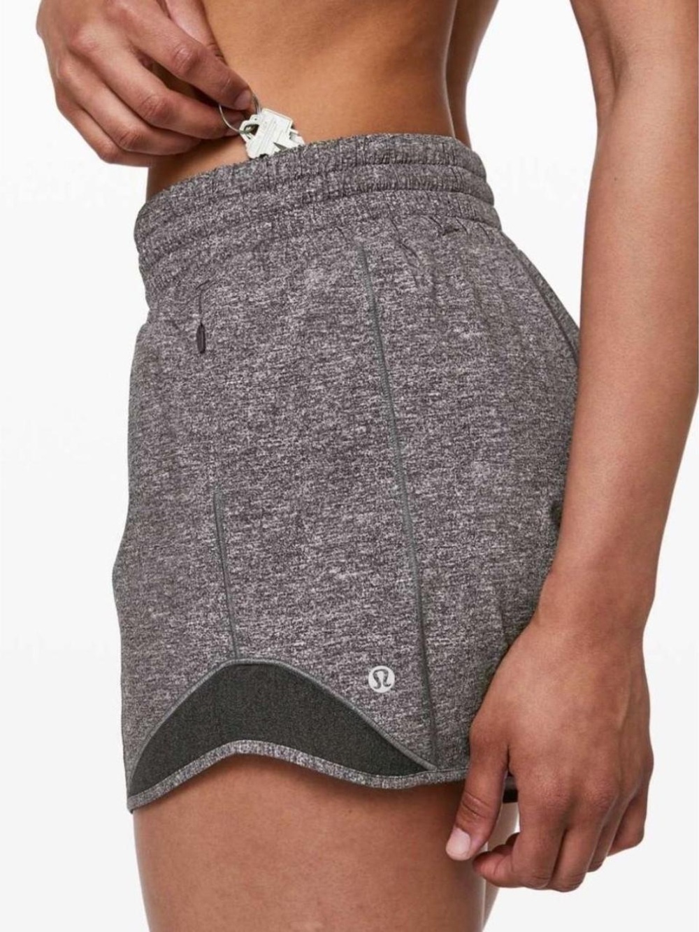 Lululemon Hotty Hot Low-Rise Lined Short, 2.5” HEATHER LUX MULTI BLACK NWOT SZ 8 - Picture 8 of 16